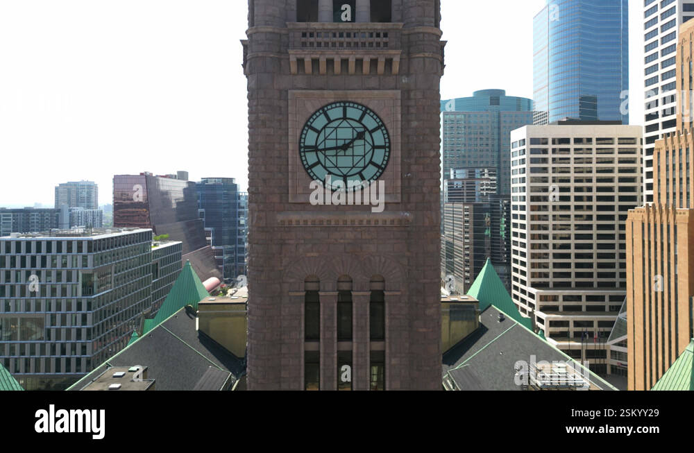 Minneapolis City Hall, Historic Clock Tower in Downtown Surrounded by ...