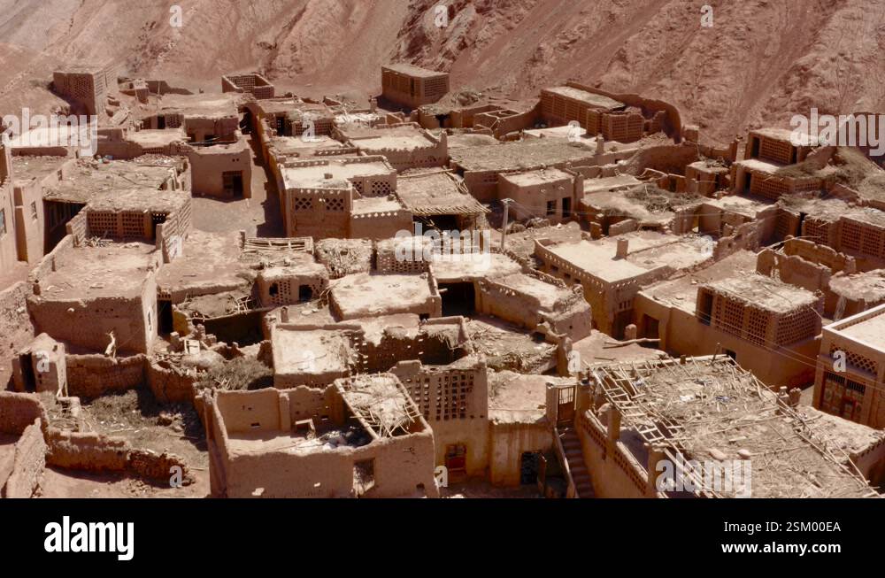 Tuyuk Overview of Tuyoq Xinjiang, Tuyuk aerial of oasis-village in the Stock ...