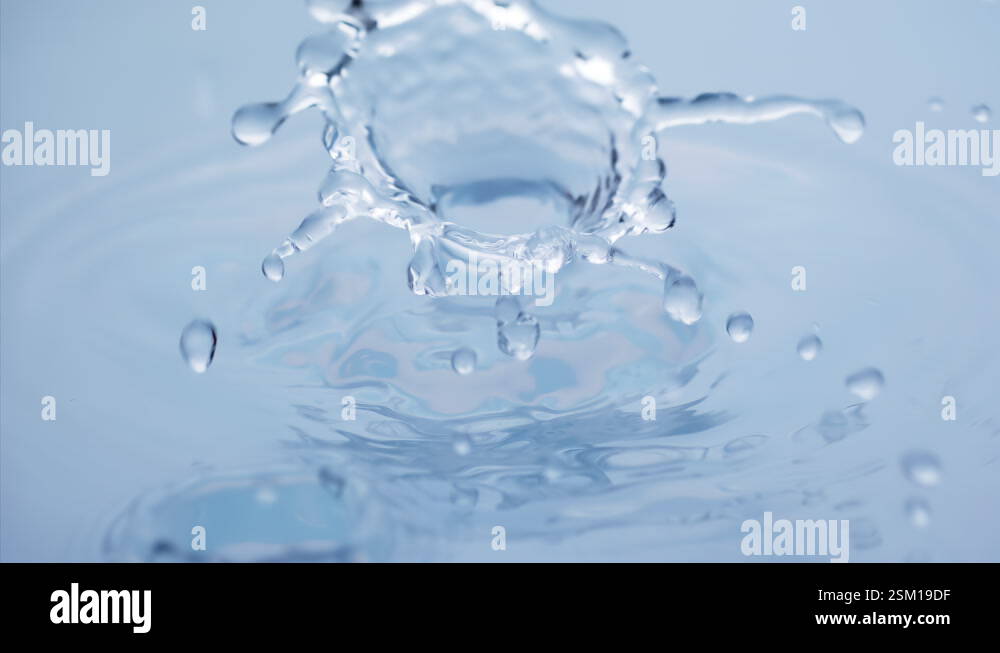 Super Slow Motion 1000fps: Falling Drop Splash in Water Stock Video ...