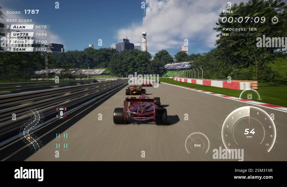 Controlling the high-speed vehicle in the virtual racing computer game ...