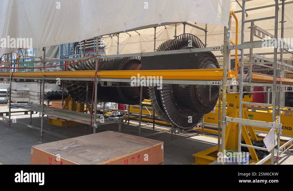 A rotor of an electric generator and gas turbine in industrial ...