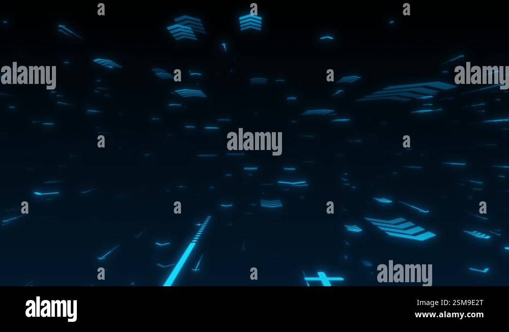 Modern hi-tech background loop animation. Business arrow up growth line ...