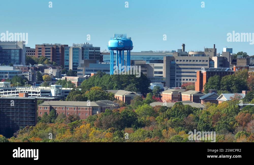 University of North Carolina Chapel Hill water tower and medical campus ...