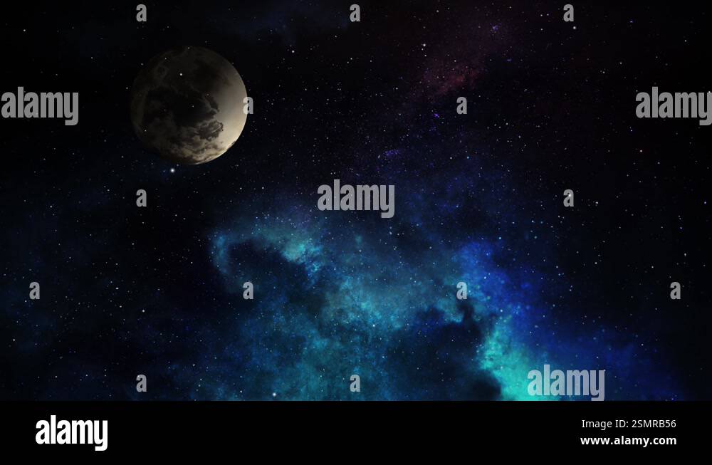 Nildimensional Space Rotation planets rotate in space and stars revolve around them Stock Video ...