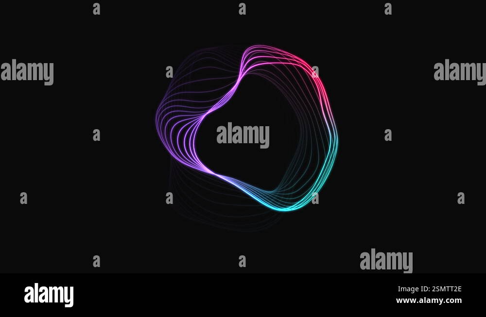 Gradient loop animation background in 4k with Turbulent wave lines ...