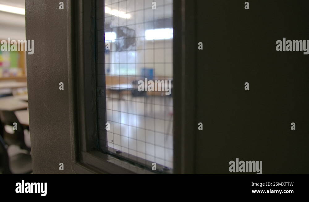 Bulletproof glass in school classroom Stock Video Footage Alamy