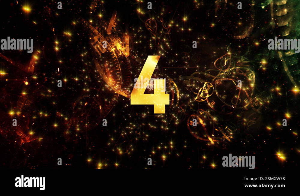 Countdown ten seconds to 2025 Happy new year golden text Stock Video