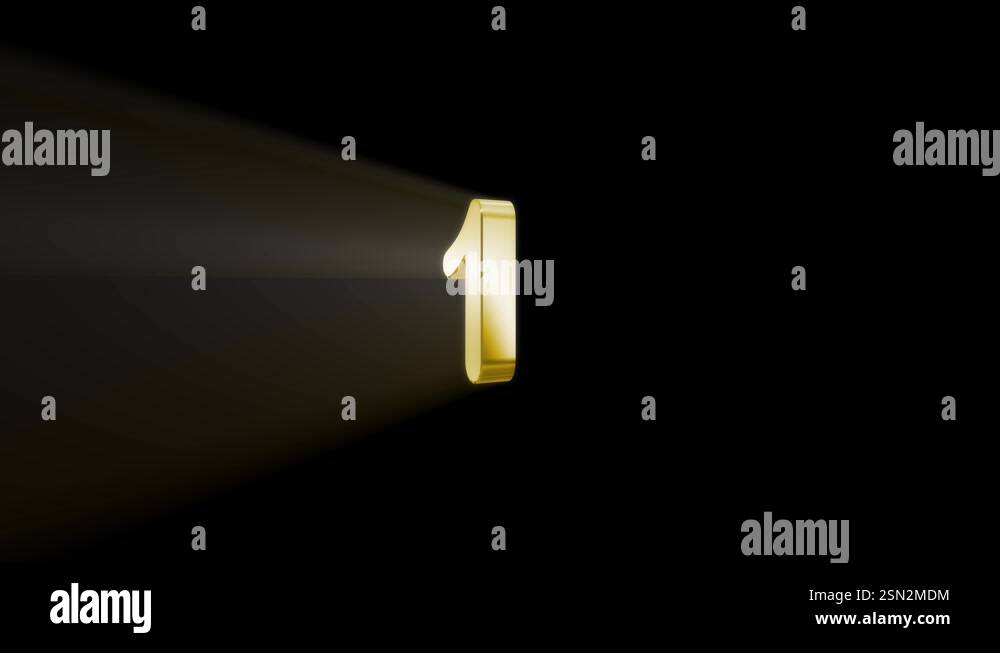 2025 new year countdown, golden 3d text, light ray animation, black