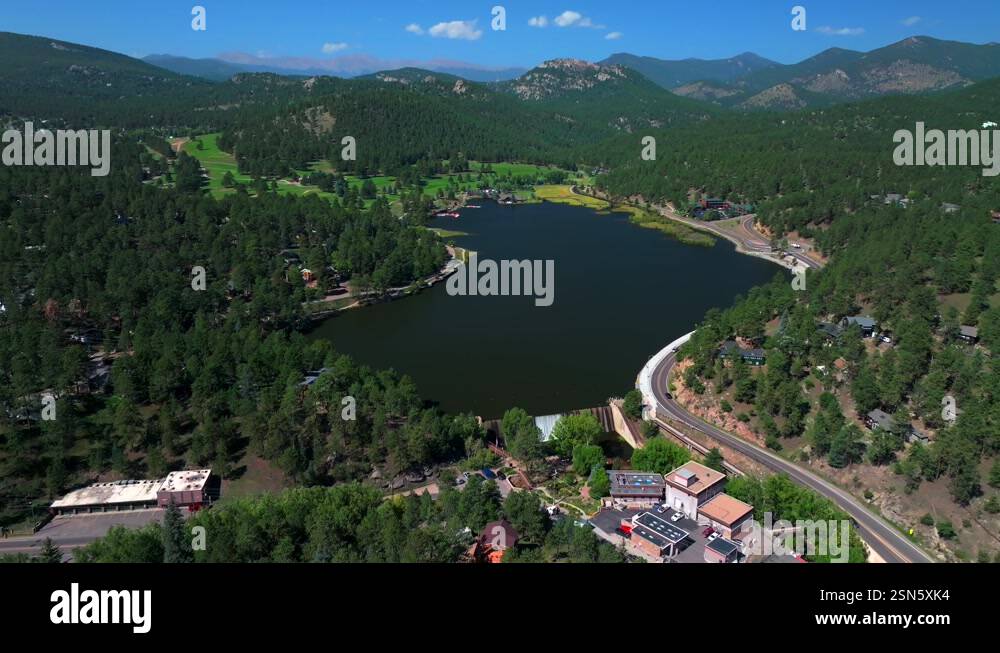 Evergreen Lake House waterfall dam Park and Rec Center Golf Course Keys
