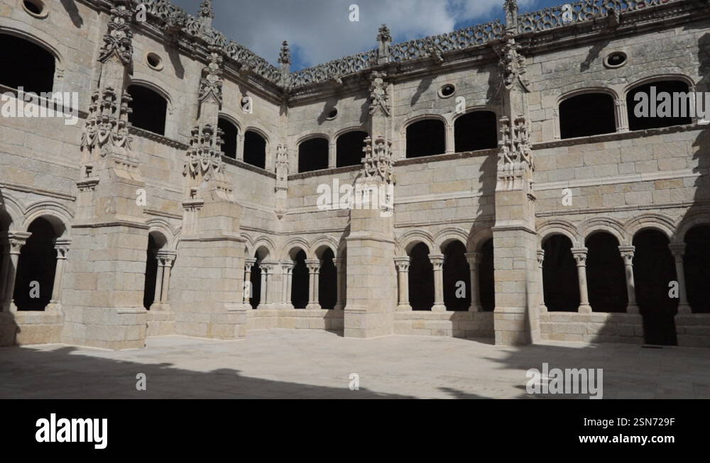 Empty courtyard and arches of historic building Stock Videos & Footage ...
