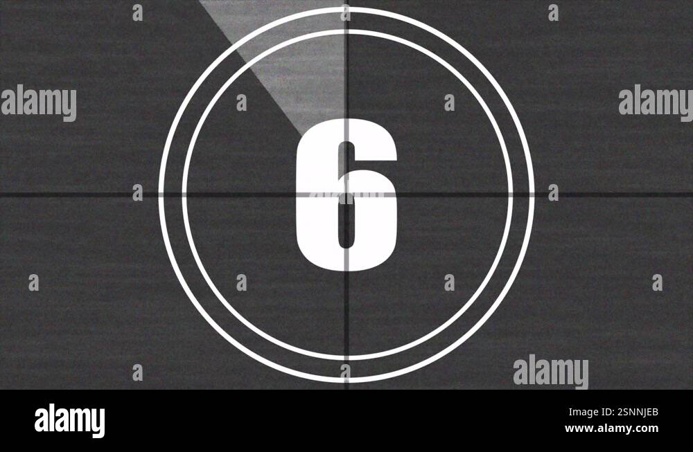 4k Old Fashioned Film Countdown Animation 10 To 0 Seconds Film Leader