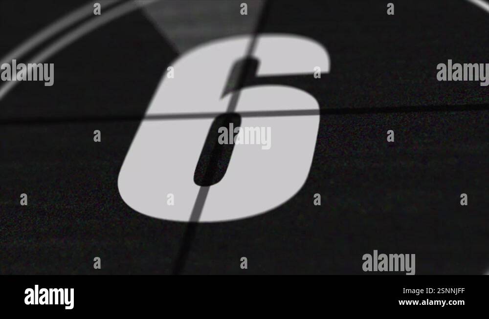 3d 4k Old Fashioned Film Countdown Animation 10 To 1seconds Film
