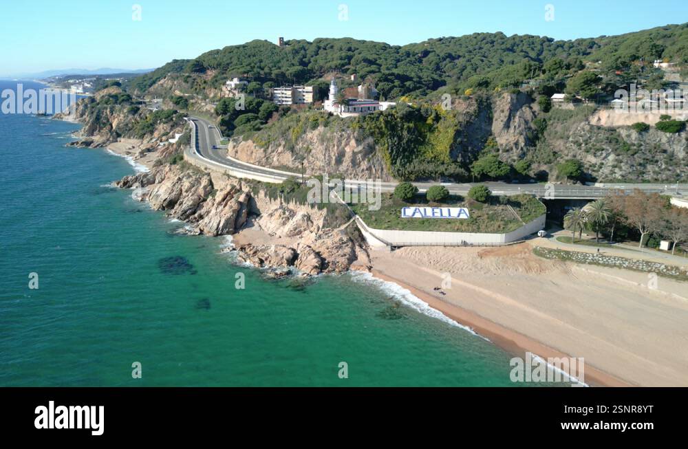 Calella de Mar, on the Maresme coast in Spain, Tourism, Barcelona Stock ...