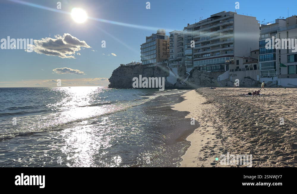 Benidorm, Spain; January 11, 2025 Levante Beach on the White Coast