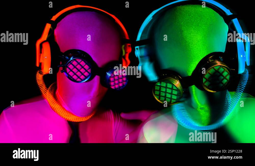 male disco uv neon glow raver music party Stock Video Footage - Alamy