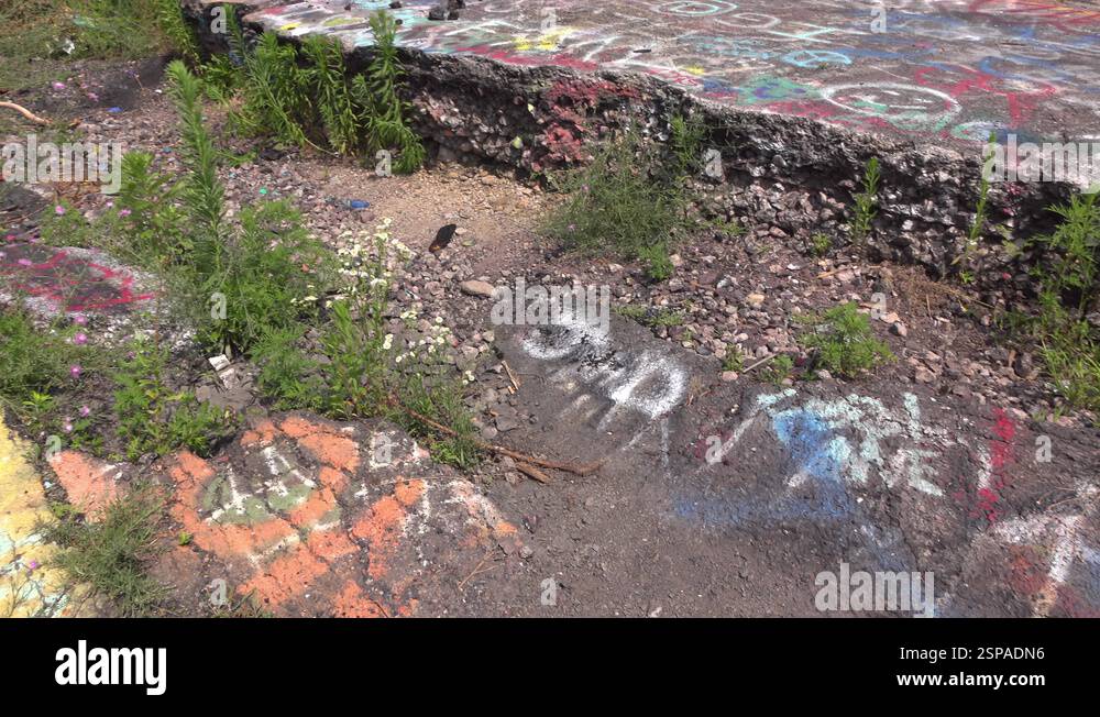 Cracked and damaged road from underground coal mine fire 4k Stock Video ...