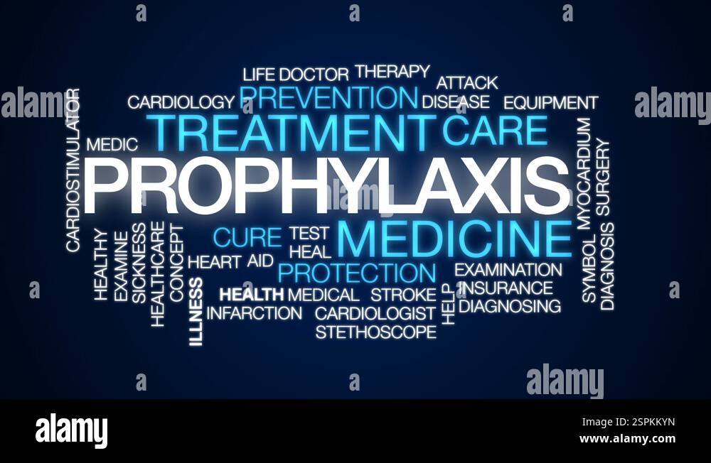 Prophylaxis animated word cloud, text design animation Stock Video ...