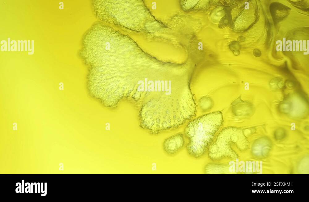 Chemistry. Boiling, chemical reaction under microscope Stock Video ...