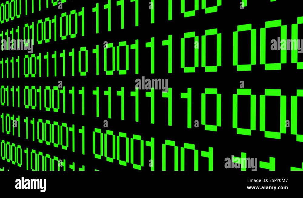 4k The Matrix style binary code,Matrix of changing from zero to one ...