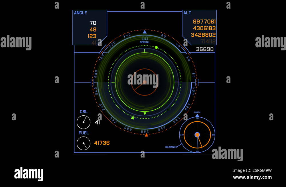 4k Radar GPS signal tech screen display,science sci-fi data computer ...