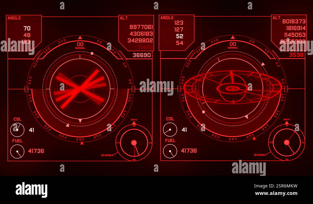 4k Radar GPS signal tech screen display,science sci-fi data computer ...