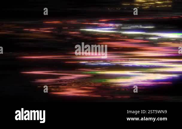 A mesmerizing blend of colorful light streaks reflecting in the dark ...
