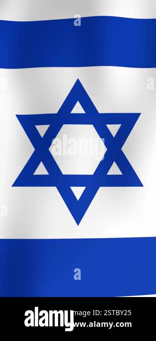 Israel National Flag Waving in The Wind | 4k Vertical Video | Realistic ...