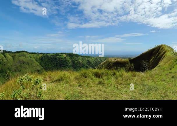 Mountain hill and slopes over Najandig Peak. Zamboanguita, Negros ...