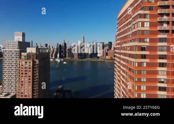 Breathtaking Midtown Manhattan skyline from a high rise apartment on ...