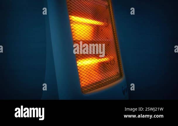 Bar Radiator Heats Dark Room Stock Video Footage - Alamy