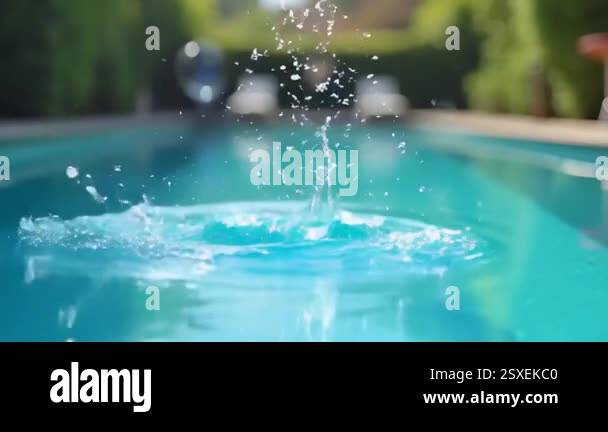 Large Pool Drop Water drop in swimming pool Stock Videos & Footage - HD and 4K Video ...