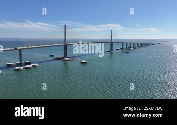Sunshine Skyway Bridge At Saint Petersburg In Florida United States