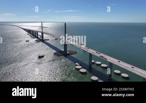 Sunshine Skyway Bridge At Saint Petersburg In Florida United States