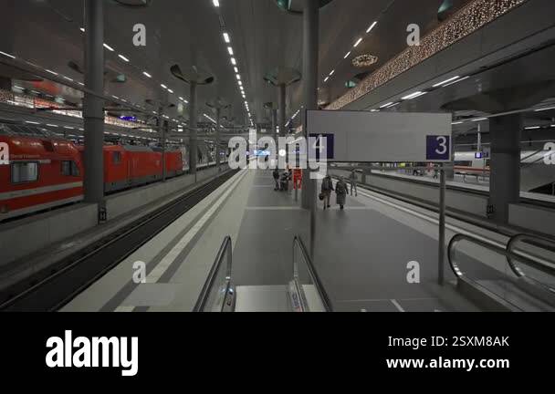 December 24, 2023. Berlin, Germany. Berlin hauptbahnhof gleis. Berlin ...