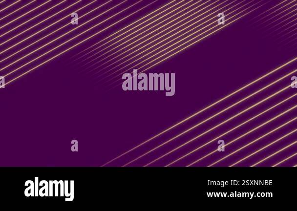 Animated Golden colored glowing parallel lines over simple black ...