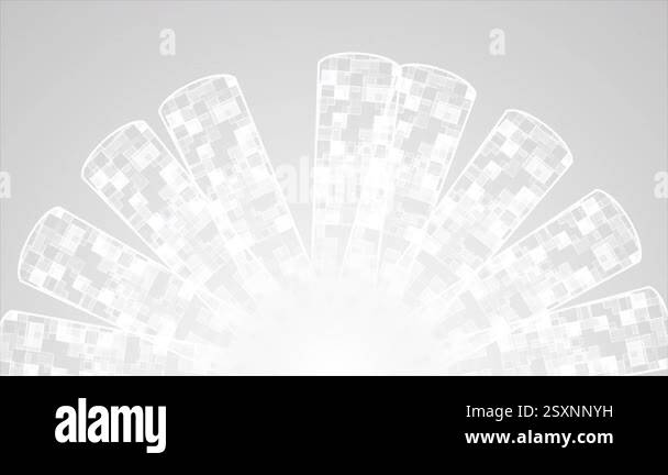 Animated White color hi-tech design semicircle shape futuristic glass ...