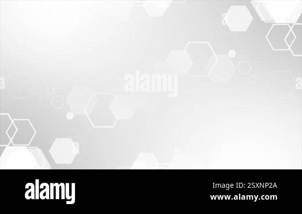 Animated White color simple and classy slowly moving hexagonal shapes ...
