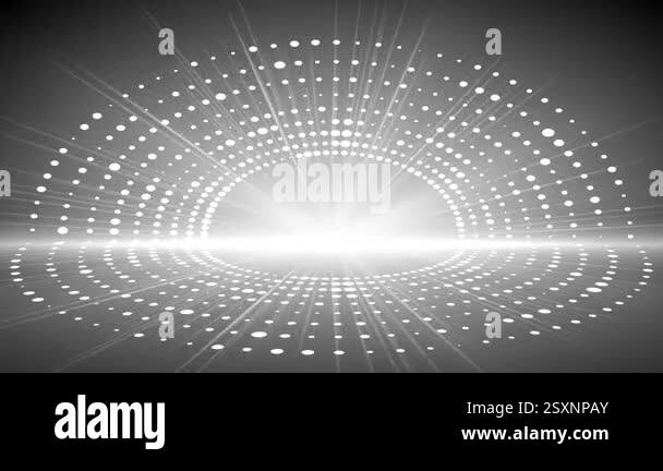 Animated White color rotating glowing optical flair light rays with 3d ...