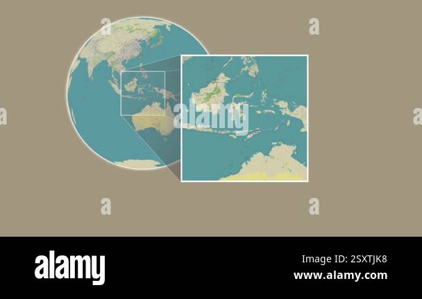 Buton Island. Presentation of the location on a OpenStreet map using a ...