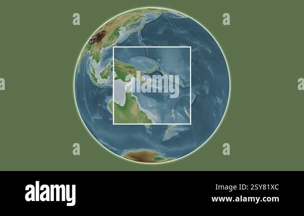 Basilaki Island. Presentation of the location on a colored elevation ...