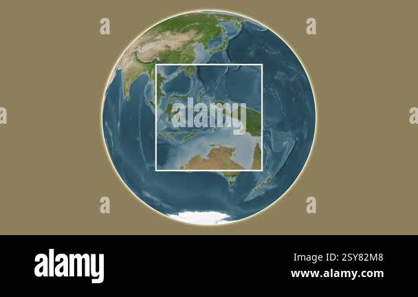 Pulau Banda Besar Island. Presentation of the location on a satellite ...