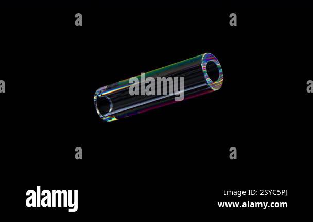 3d glass rotating transparent tube with dispersion effect. Trendy ...