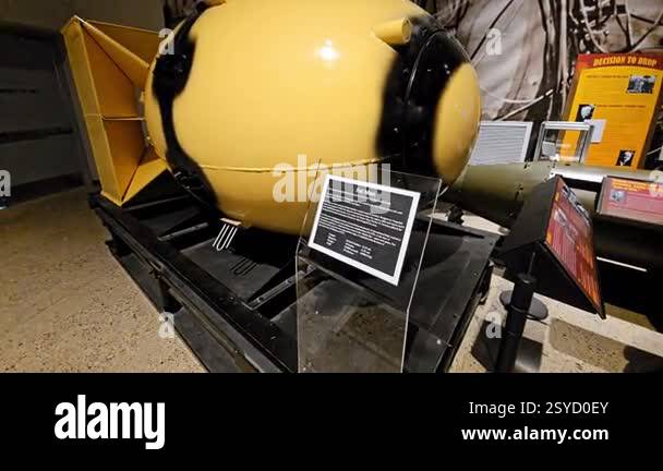 Implosion Type Device Albuquerque, USA - 10 23,2023: Fat Man atomic bomb, developed as part ...