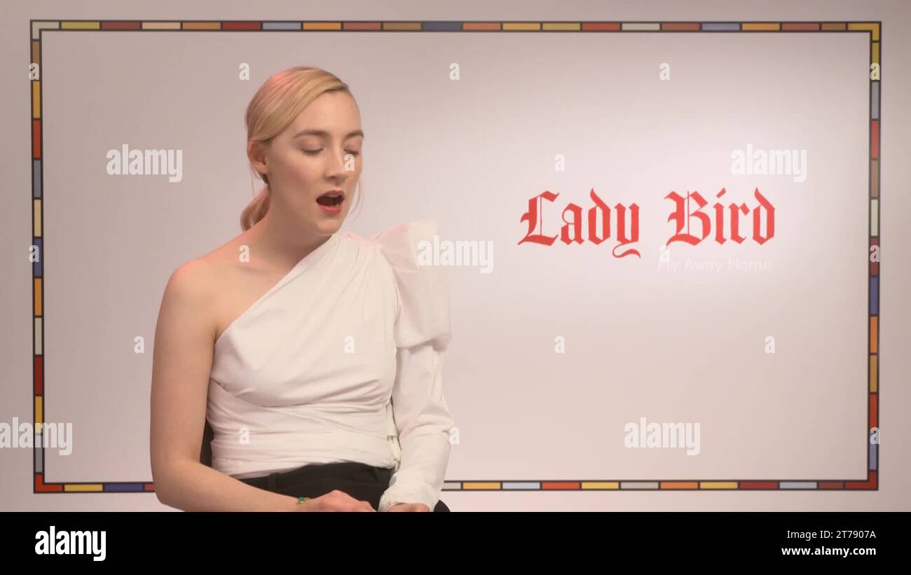Saoirse Ronan on her acne during Lady Bird filming Stock Video Footage