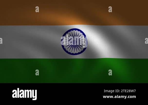 Indian Flag Waving And Looping Digital Rendering Using The Official Indian Flag Waving And Looping Digital Rendering Using The Official