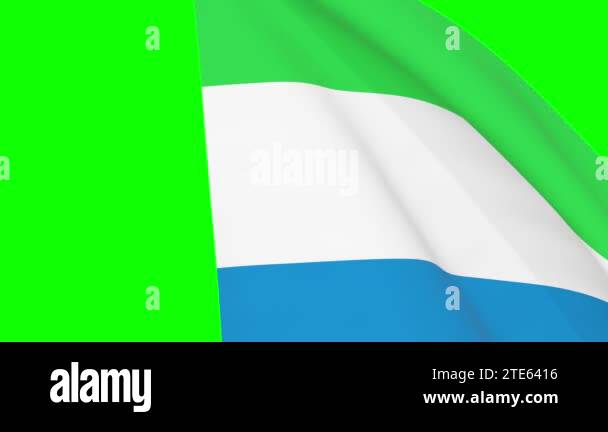 Sierra Leone waving flag transition 4k and 1080 HD seamless loop ...