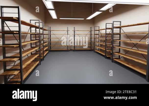 Wooden shelf with empty racks Stock Videos & Footage - HD and 4K Video ...