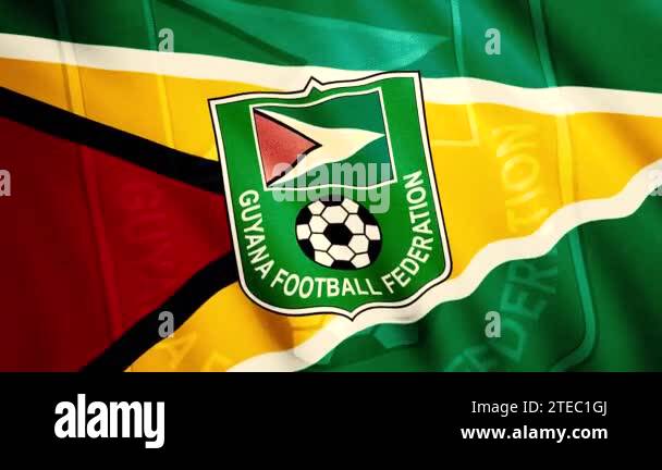 Guyana Football Federation. Motion. Bright logos of a football team