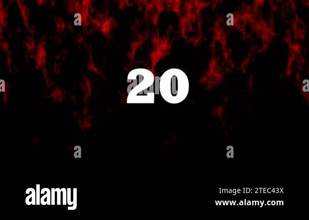 Digital motion graphic animation of countdown timer over animated ...