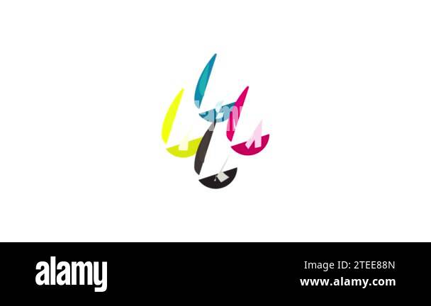 CMYK color profile icon animation Stock Video Footage - Alamy